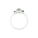 White and Green Jade Ring-White and Green Jade Ring - ORNEL00695