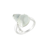 White Jade Gourd Ring-White Jade Gourd Ring - ORNEL00646