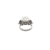 White South Sea Pearl Diamond Ring-White South Sea Pearl Diamond Ring -