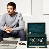 Wolf British Racing Green Double Watch Winder-Wolf British Racing Green Double Watch Winder - 792241