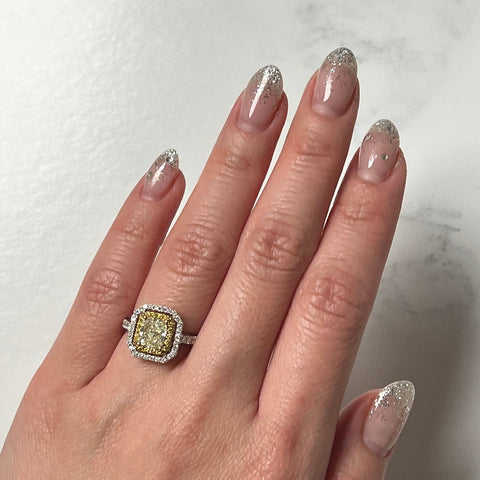 Yellow Diamond Engagement Ring-Yellow Diamond Engagement Ring - DRTIJ02712